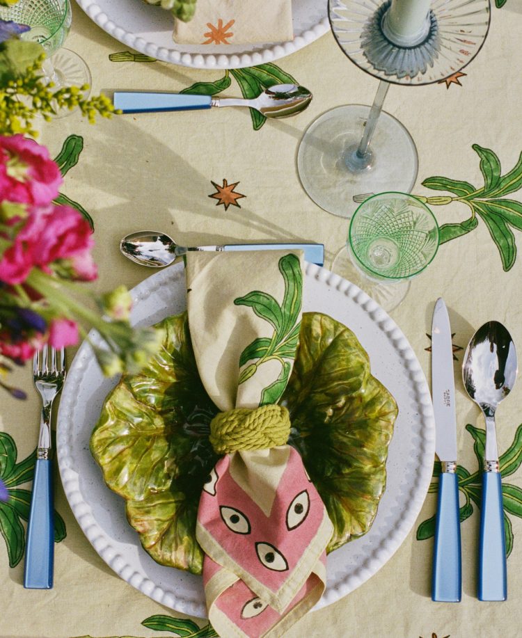 The Green Palmtree Napkin Set of 2