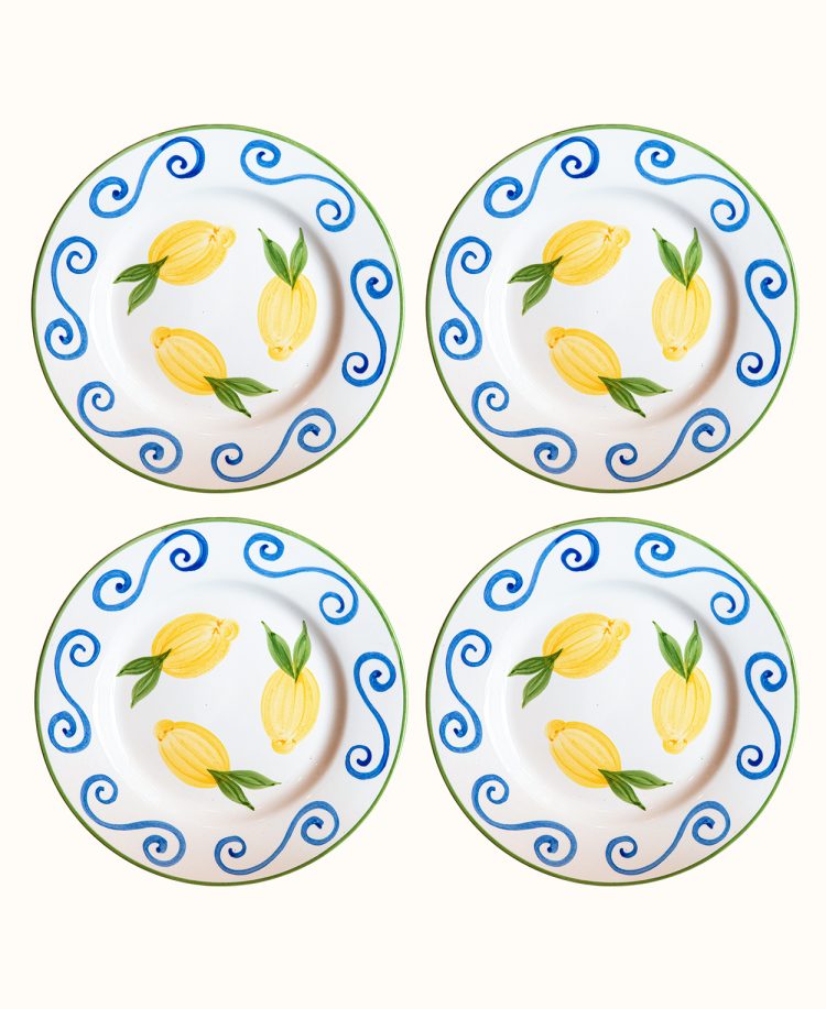 Lemon Swirl Dinner Plate set of 4