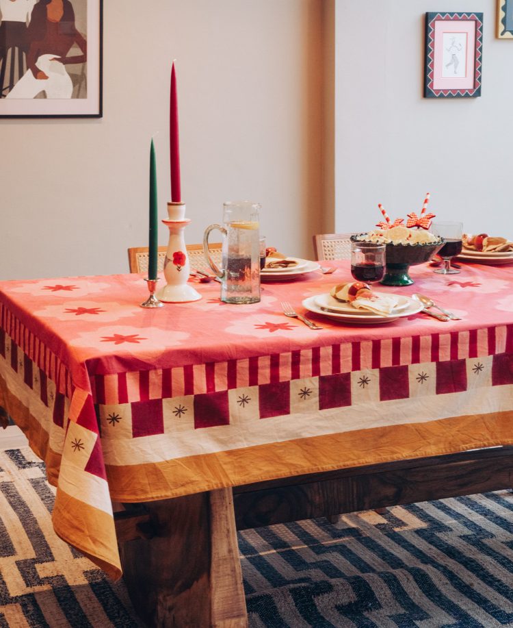 The Dusty Rose and Stars Tablecloth