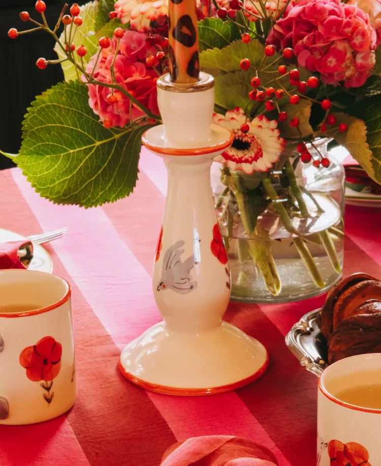 Bloom & bird candle holder